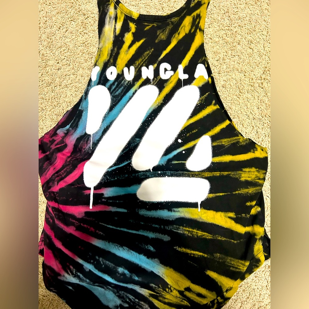 YoungLA carnival tie-dye tank top. Size: Medium.